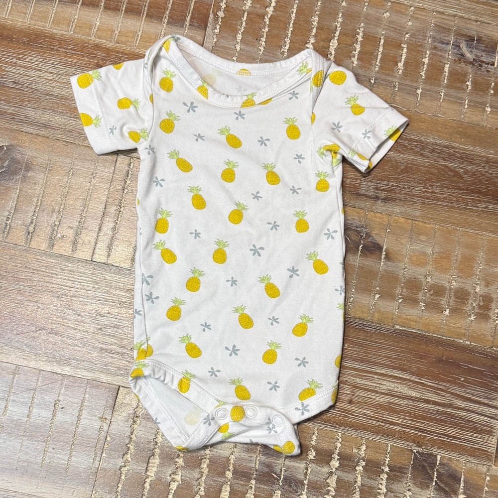 Coco Moon Pineapple Sunshine Bamboo blend Baby Onesie Bodysuit